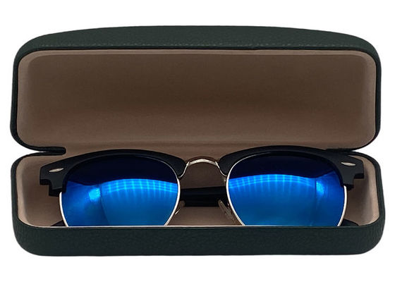 Iron Leather Faux Crocodile Clamshell Glasses Case