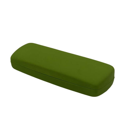 Hard Metal Green Leahter Wrapped Iron 15.8CM Clamshell Glasses Case